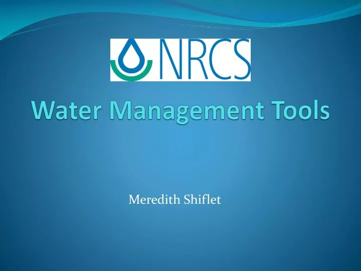 water management tools
