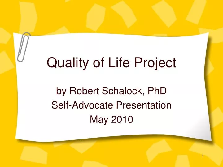 quality of life project