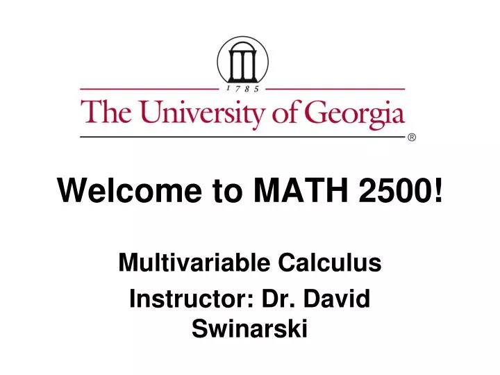 welcome to math 2500