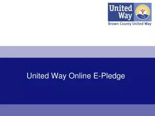 United Way Online E-Pledge
