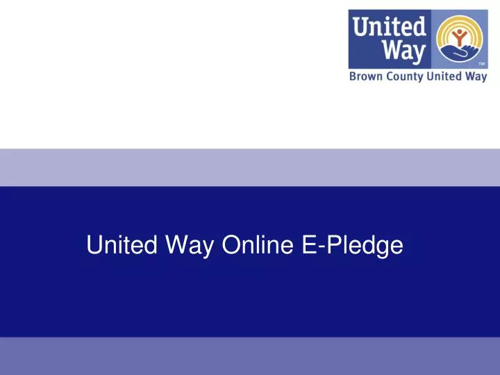 united way online e pledge
