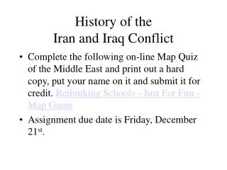 History of the Iran and Iraq Conflict