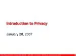 Privacy: Laws, Risks, and Personal Perspectives - slide 1