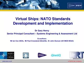 Virtual Ships: NATO Standards Development and Implementation