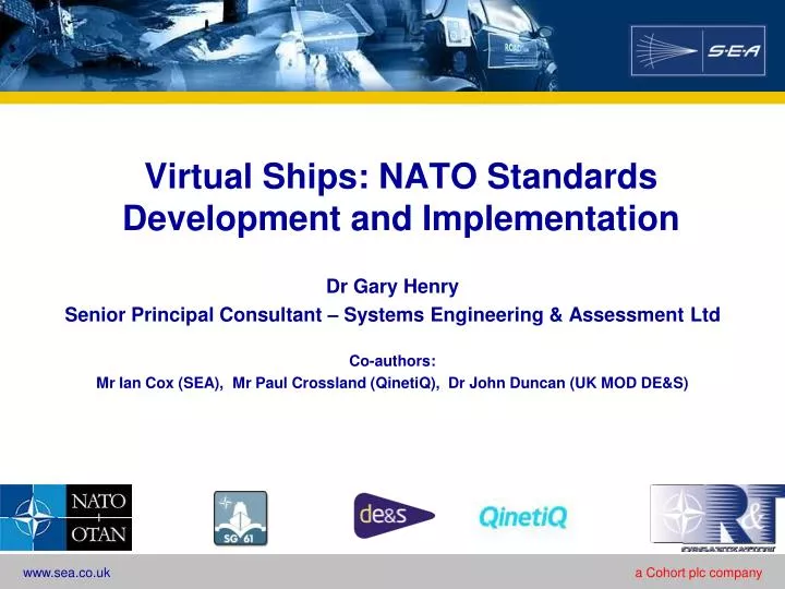 virtual ships nato standards development and implementation