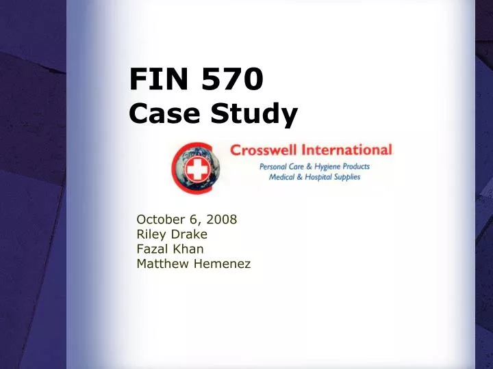 fin 570 case study