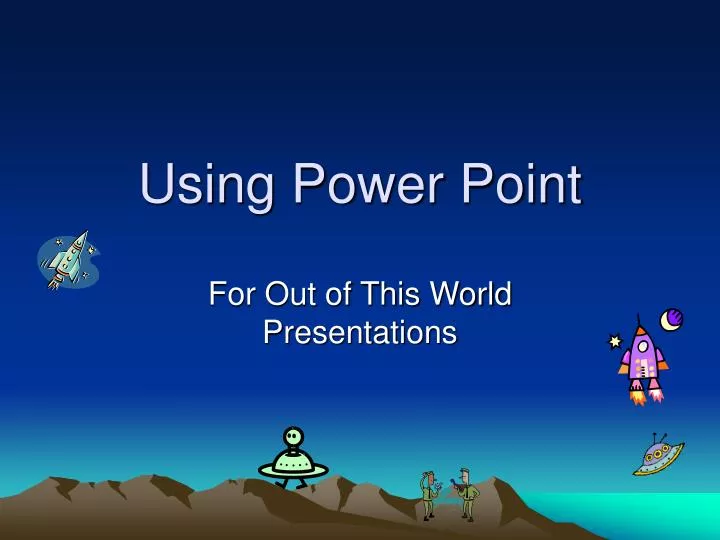 using power point