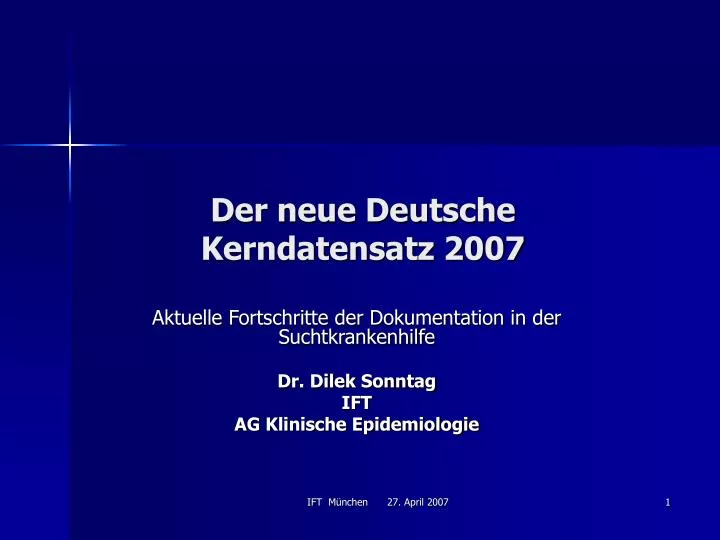 der neue deutsche kerndatensatz 2007