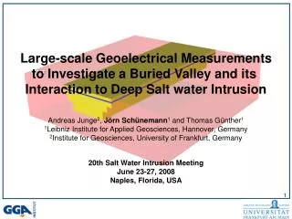 Large-scale Geoelectrical Measurements to Investigate a Buried Valley and its Interaction to Deep Salt water Intrusion