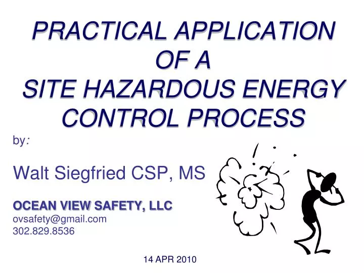 practical application of a site hazardous energy control process