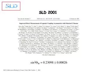 SLD 2001