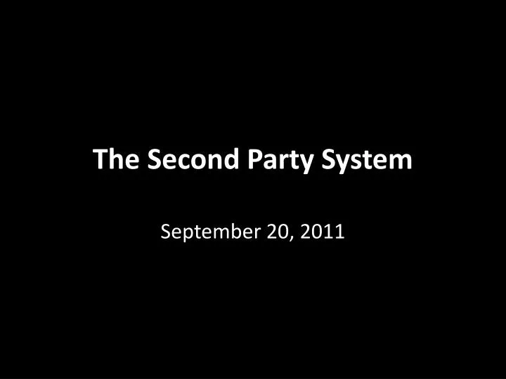 the second party system