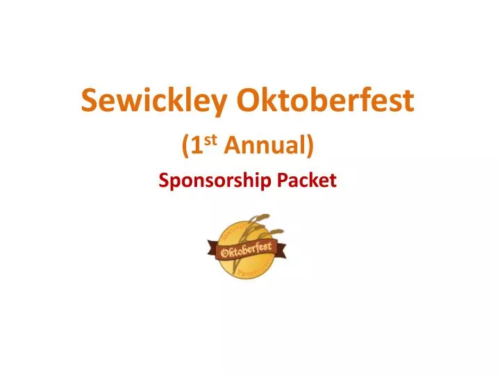 sewickley oktoberfest 1 st annual sponsorship packet