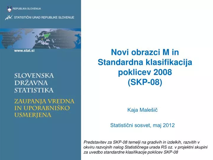 novi obrazci m in standardna klasifikacija poklicev 2008 skp 08