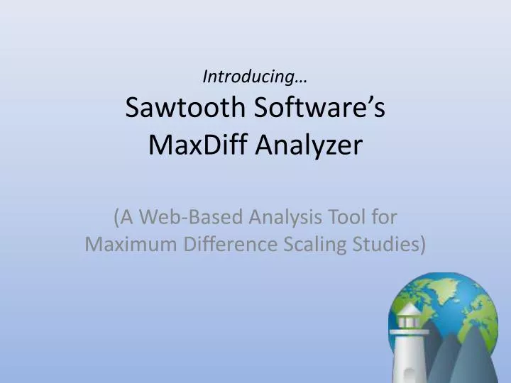introducing sawtooth software s maxdiff analyzer