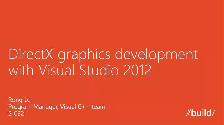 directx graphics development with visual studio 2012