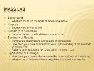 Mass Lab