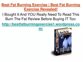 Best Fat Burning Exercise