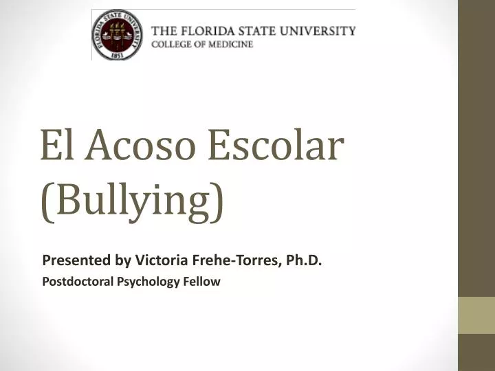 el acoso escolar bullying