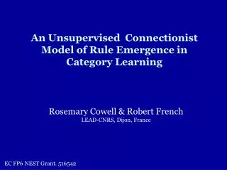 An Unsupervised Connectionist Model of Rule Emergence in Category Learning