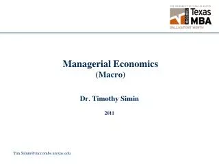 Managerial Economics (Macro)