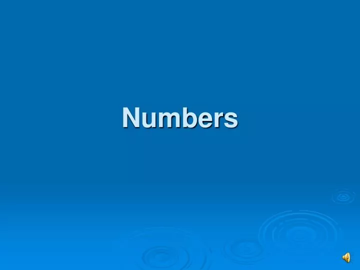 numbers