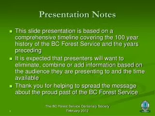 Presentation Notes