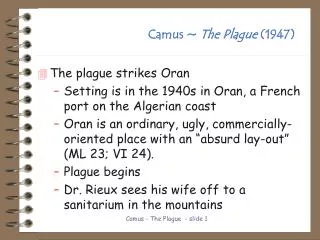 Camus ~ The Plague (1947)