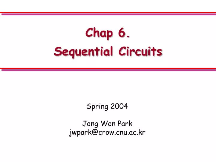 chap 6 sequential circuits