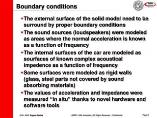 Boundary conditions