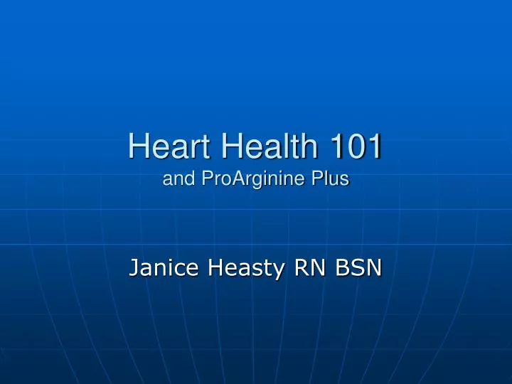 heart health 101 and proarginine plus