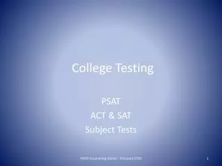 College Testing