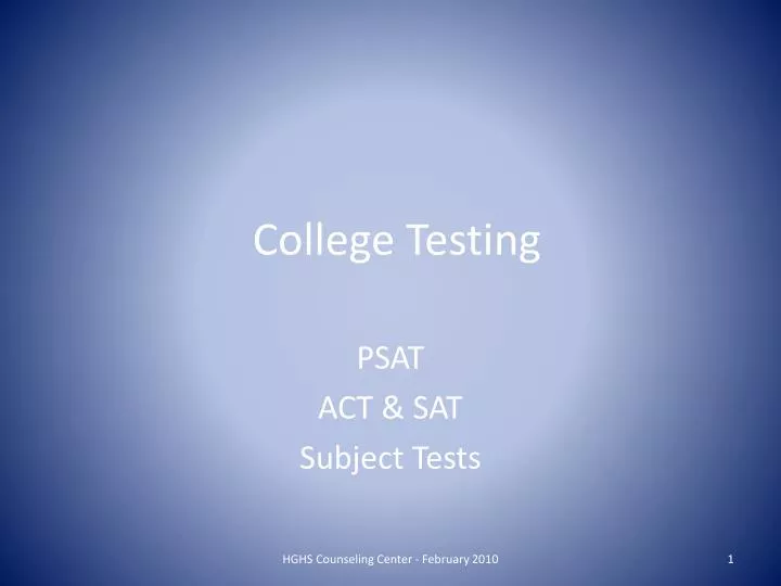 college testing