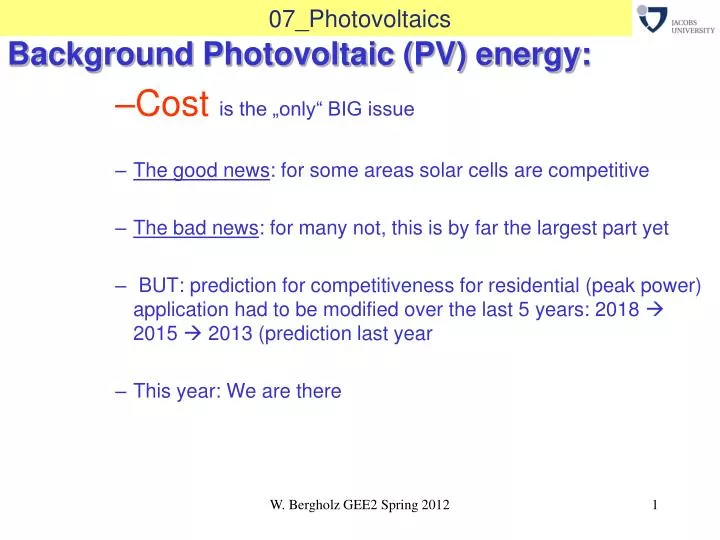 07 photovoltaics