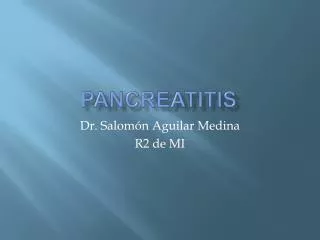 pancreatitis