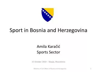 Sport in Bosnia and Herzegovina