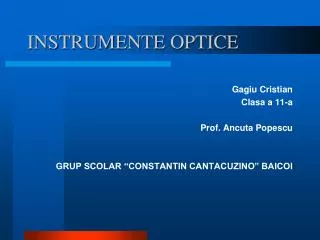 instrumente optice