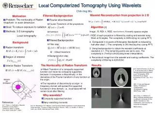 Local Computerized Tomography Using Wavelets