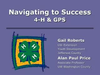 Navigating to Success 4-H &amp; GPS