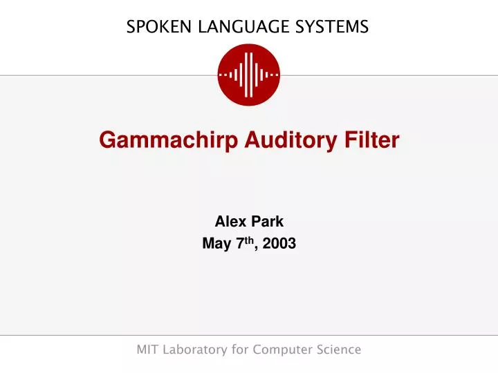 gammachirp auditory filter