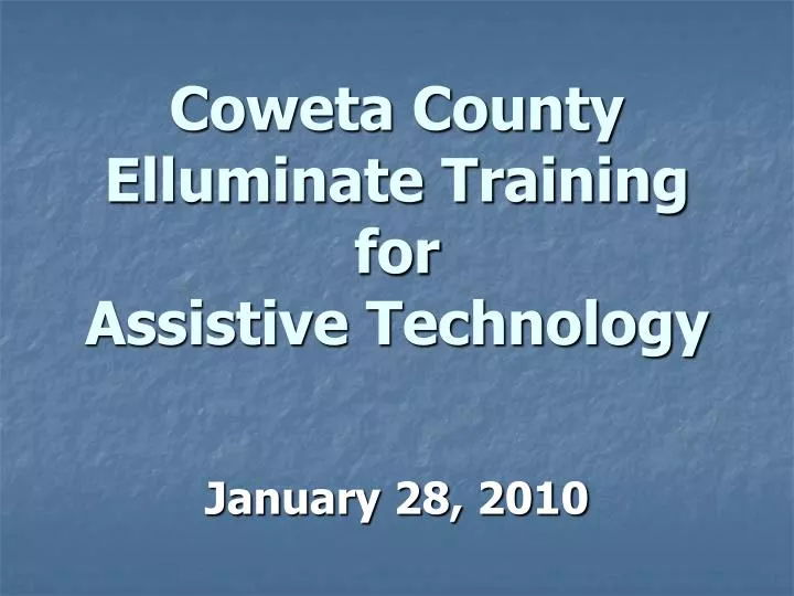 coweta county elluminate training for assistive technology