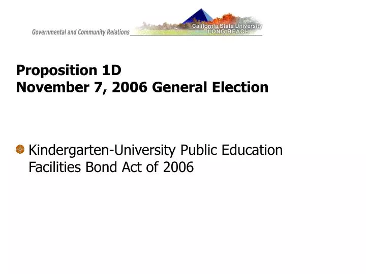 proposition 1d november 7 2006 general election