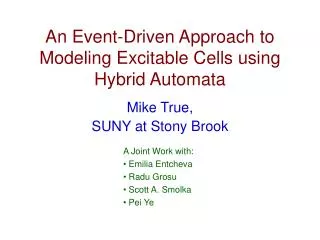 An Event-Driven Approach to Modeling Excitable Cells using Hybrid Automata