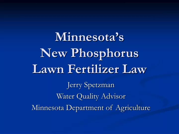 minnesota s new phosphorus lawn fertilizer law