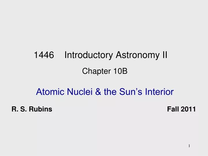 1446 introductory astronomy ii