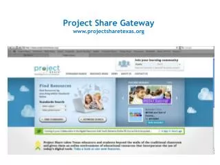 Project Share Gateway www.projectsharetexas.org