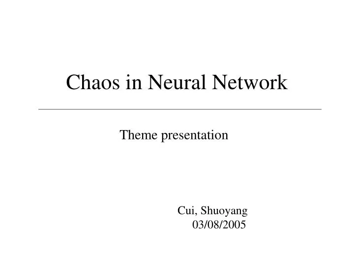chaos in neural network