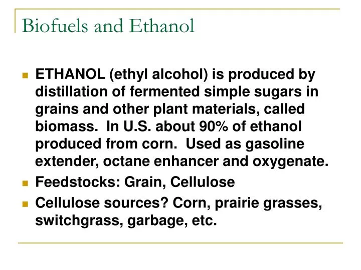 biofuels and ethanol