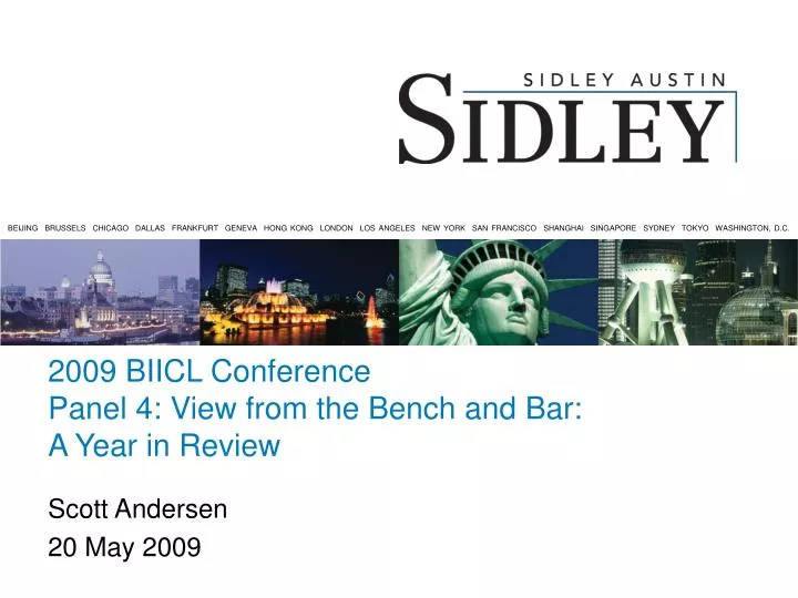 2009 biicl conference panel 4 view from the bench and bar a year in review