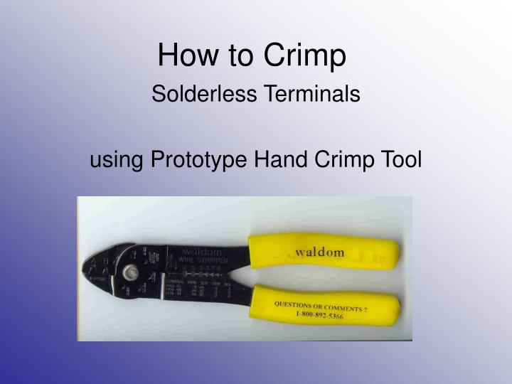 how to crimp